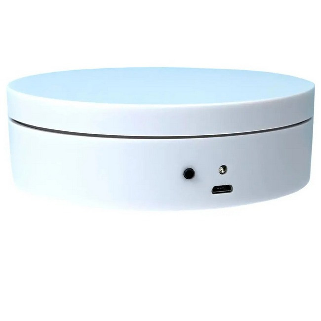 Вращающийся стол для предметной съемки Mini Electric Turntable 12 см White - фото 1 - id-p2146334295