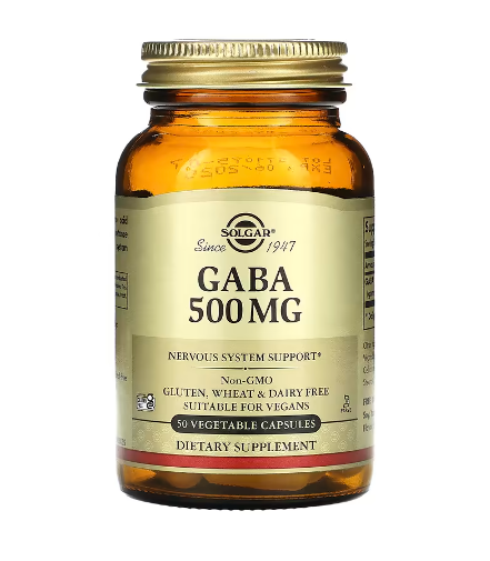 Solgar, GABA, Габа, 500 мг, 100 капсул, фото 1