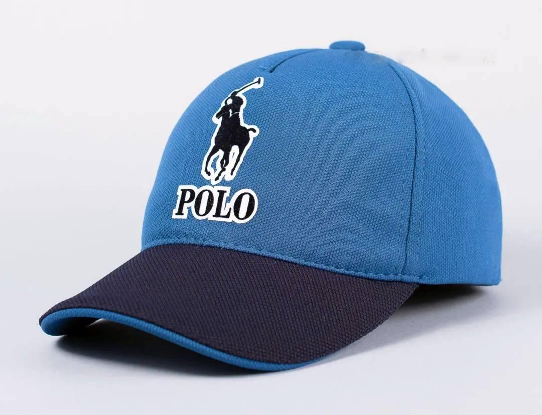 Бейсболка Polo джинс+синій, лакоста п'ятиклінка