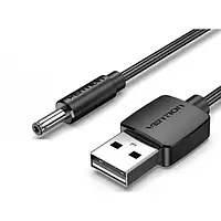 Кабель питания Vention (CEXBD) USB (тато) - DC 3.5 мм (тато) 0.5m Black