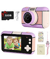 Цифровая камера для детей с большим экраном 2,4 дюйма, 1080P HD