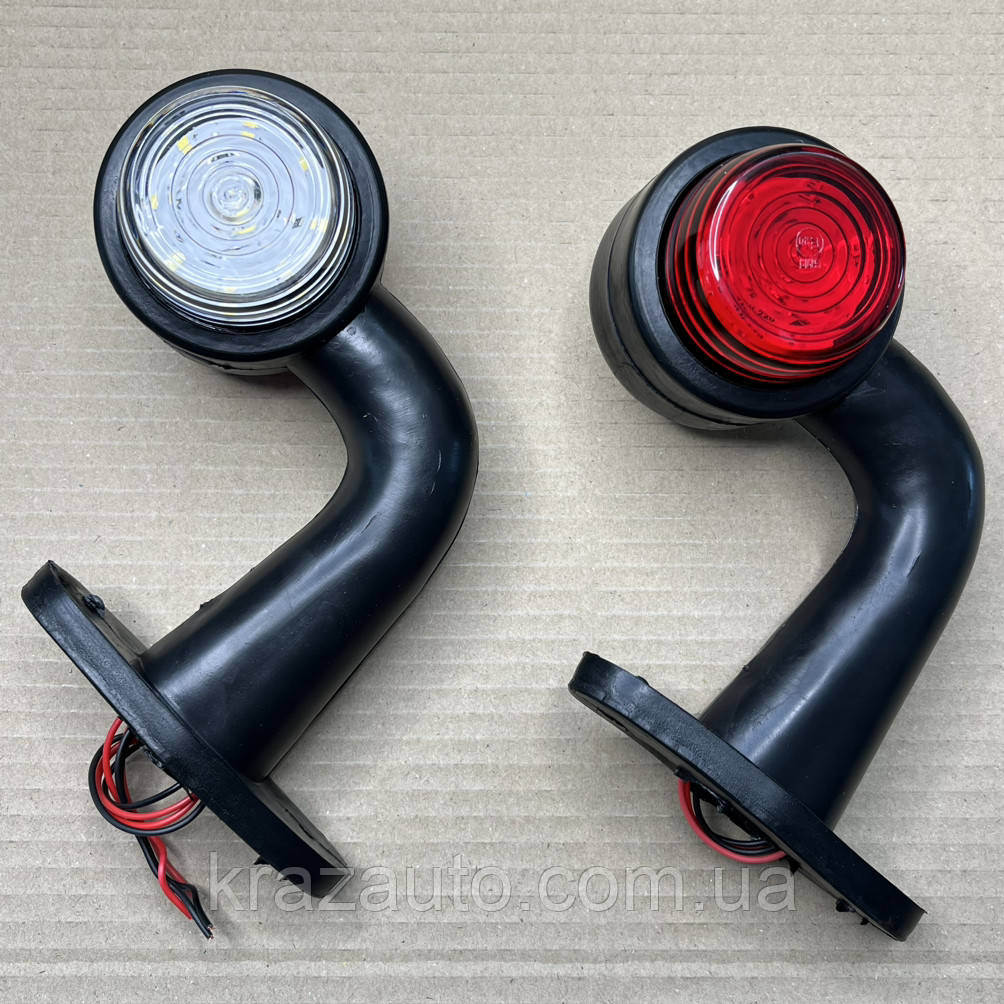Ліхтар габаритний LED правий +левий, ріжок вигнутий, (2 кольори 24V) Туреччина 13 см. (FR0114) 000005348