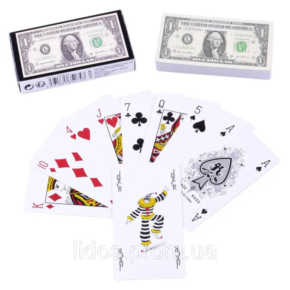 Карты игральные "Один доллар", 54 карты JE5274 ld - фото 1 - id-p2145906714