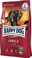 Сухой корм для взрослых собак при аллергиях Happy Dog Sensible Africa со страусом 12.5 кг