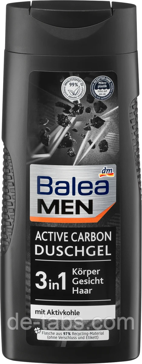 Balea Men Active Carbon 3в1 гель для душу 300 мл