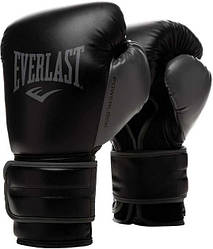 Боксерські рукавиці Everlast POWERLOCK TRAINING GLOVES Чорний, Сірий Уні 16 унцій (870310-70-816 16)