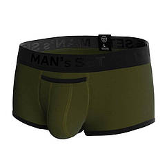 Чоловічі анатомічні спортивні боксери з бавовни Sport Black Series хакі MAN's SET 2XL BS, код: 8065498