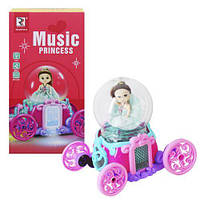 Музыкальная игрушка "Карета с принцессой" Пластик Розовый MIC Китай
