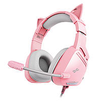 Игровые наушники с микрофоном проводная геймерская гарнитура Plextone G800 1.2 м Pink BS, код: 7927293