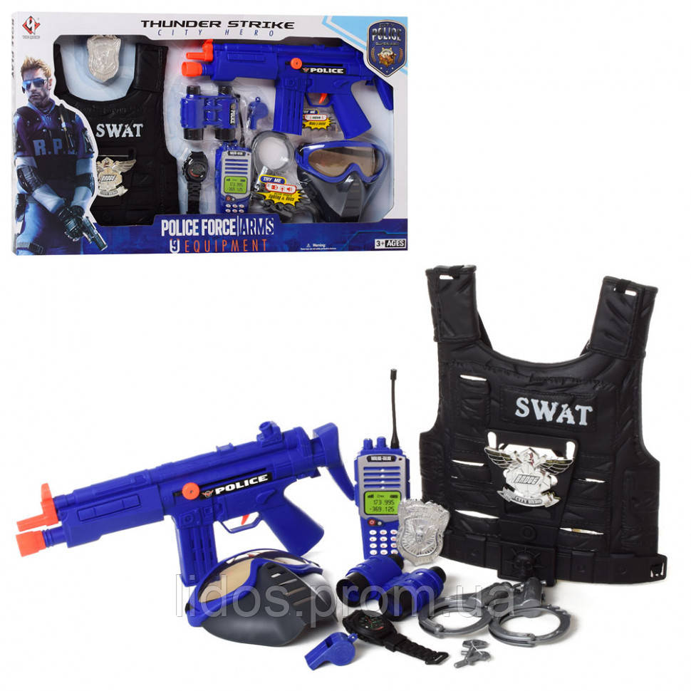 Игровой набор полицейского P013B с автоматом ld - фото 1 - id-p2145925842