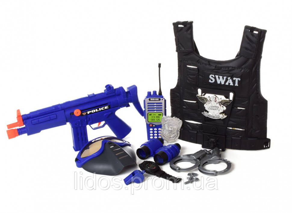 Игровой набор полицейского P013B с автоматом ld - фото 2 - id-p2145925842