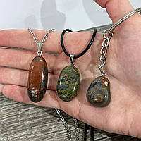 Натуральный камень Яшма кулон в природной форме - оригинальный подарок парню, девушке