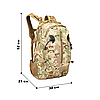 Рюкзак тактичний AOKALI Outdoor A57 36-55L Camouflage CP, фото 6