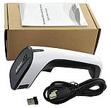 Сканер бездротовий ALEO AL-V10R receiver 2,4G; image CCD 1D, білий, фото 3
