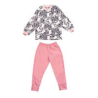 Пижама детская теплая флисовая для девочки GABBI PGD-23-5 Розовый на рост 104 (13838) HR, код: 8454542