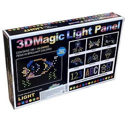 Оптична мозаїка з підсвіткою HMD 3D Magic Light Panel 888 набір із 180 різнобарвних фішок BS, код: 8403946