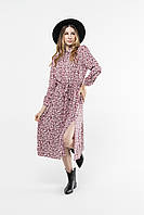 Платье с узором женское OnMe CTM WTC02308 S Розовый (2000989932154) HR, код: 8413871