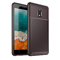 Чехол Carbon Case Nokia 2.1 Коричневый (hub_RoFI61739) BS, код: 1374150