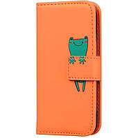 Чехол-книжка Animal Wallet Samsung Galaxy S21 FE Frog BS, код: 8097824