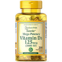 Витамин D Puritan's Pride Vitamin D3 5000 IU 200 Softgels HR, код: 7518972