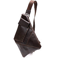 Мужская сумка на плече из натуральной кожи GRANDE PELLE 11669 Коричневая HR, код: 8323902