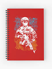 Скетчбук Sketchbook блокнот для малювання з принтом Український військовий А3 Кавун 48 BS, код: 8301743