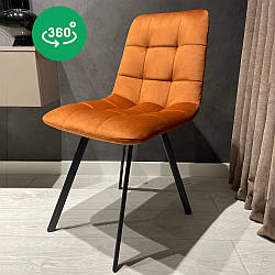 Стільці з поворотним механізмом Joy з оббивкою на вибір велюр тканина екошкіра на ніжках без коліс