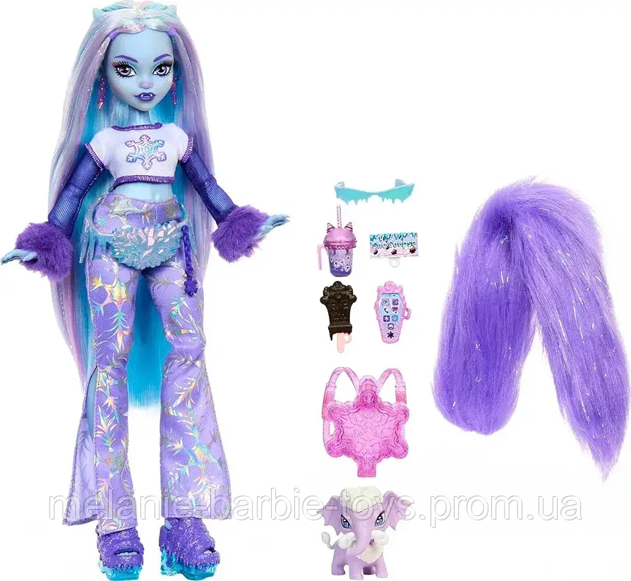 Лялька Монстер Хай Еббі Monster High Doll Abbey Bominable Yeti with Pet Mammoth Tundra
