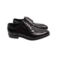 Туфлі чоловічі Brooman чорні натуральна шкіра 897-22DT 41 BS, код: 7540653