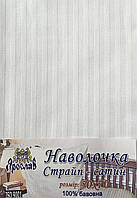 Наволочка страйп-сатин белый 50х70 см ТМ Ярослав (тонкая полоска)