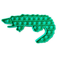 Игрушка антистресс Pop It Зелёный Крокодил HR, код: 6691383