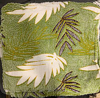 Двуспальный плед-покрывало из микрофибры бамбукового волокна 180х220 ярко зеленого цвета с принтом