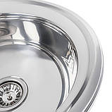 Кухонна мийка Platinum 510 Polish 0,8 мм, фото 4