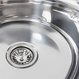 Кухонна мийка Platinum 510 Polish 0,8 мм, фото 3