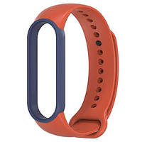 Ремешок MiJobs Double Color для Xiaomi Mi Band 5 6 Orange Blue BS, код: 6499512