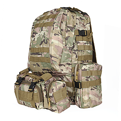 Рюкзак тактический +3 подсумка AOKALI Outdoor B08 75L Camouflage CP