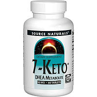 ДГЭА Source Naturals 7-Keto, DHEA Metabolite 50 mg 60 Tabs HR, код: 7813102