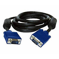 Кабель Atcom (10701) VGA-VGA HD15M HD15M с 2-мя фер. кольцами 20м черный HR, код: 6703733