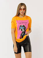 Женская футболка регуляр M оранжевый Crep ЦБ-00216951 BS, код: 8422198
