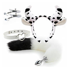 Комплект аксесуарів для дорослих ігор Cow Dalmatian Set Bdsm4u BS, код: 8374027