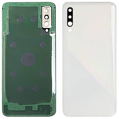 Задня кришка Samsung Galaxy A30s 2019 A307F (біла оригінал Китай зі склом камери)