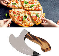 Ніж Viking Axe Різак для піци, сокира для ножа для піци, допоміжний кухонний засіб, ніж для піци Axe, ручка з соснового дерева, со