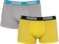 Трусы-боксеры Puma Basic Trunk L 2 пары light gray yellow (521025001-006) BS, код: 2467465