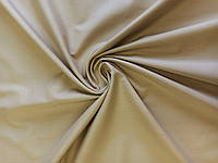 Сорочкова тканина стрейч поплін бежевого кольору
