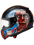 Мотошолом LS2 FF353 Rapid II Zombie Black Red, фото 2