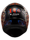 Мотошолом LS2 FF353 Rapid II Zombie Black Red, фото 4