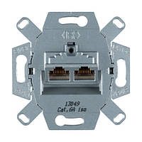 Механизм розетки компьютерной 2xRJ-45 экранированный Cat.6a 4587 Hager