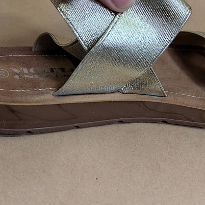 38 р Босоніжки Золото GOLD шльопанці тапки жіночі сандалі, фото 3