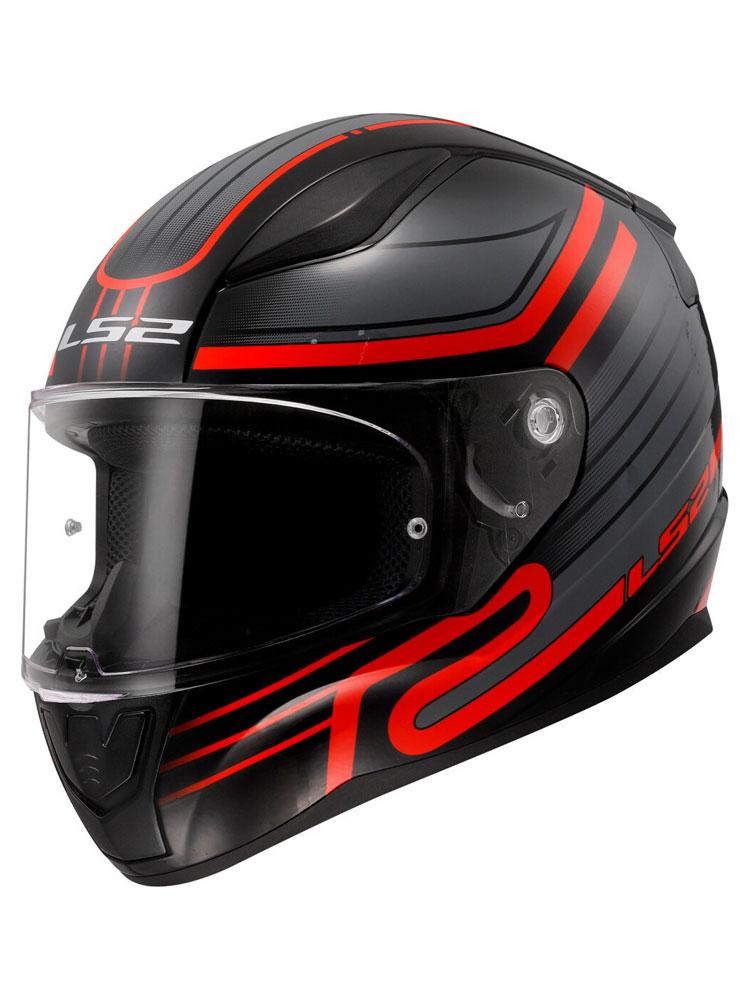 Мотошолом LS2 FF353 Rapid II Circuit Black Red