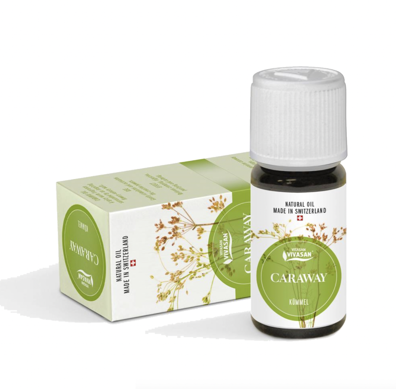 Натуральна ефірна олія Кмину (Тмін) 10мл Вівасан Швейцарія Caraway oil Vivasan Switzerland